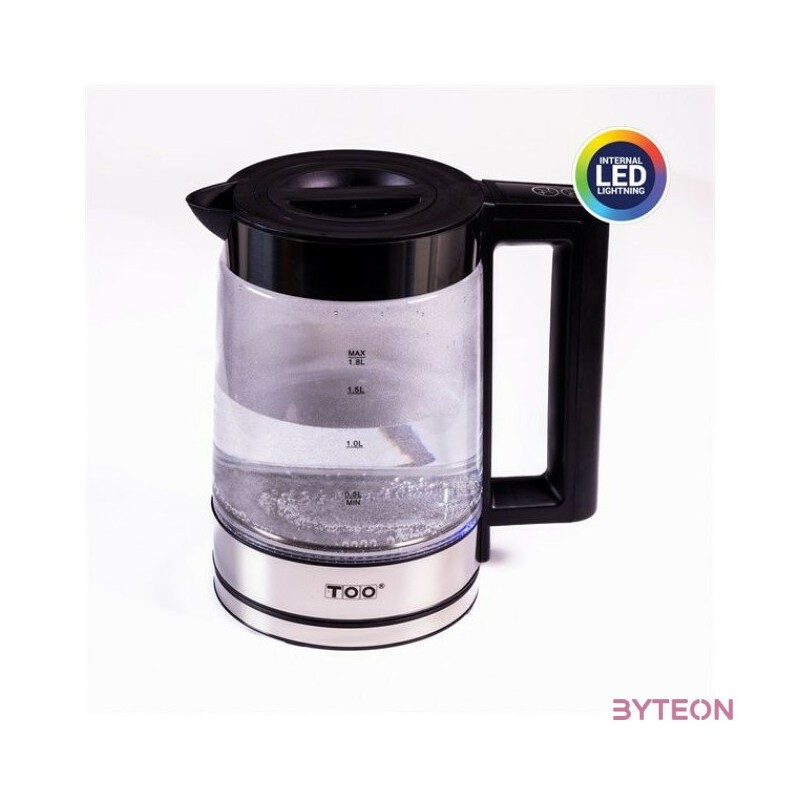 TOO KE-830 1,8 L-es LED-es prémium üveg vízforraló