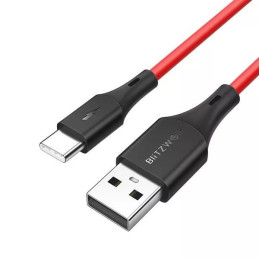 USB-kábel USB-C-hez BlitzWolf BW-TC15 3A 1,8 m (piros)