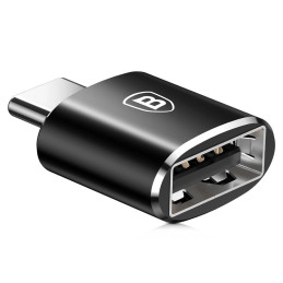 Baseus USB-USB Type-C 2.4A adapter (fekete)