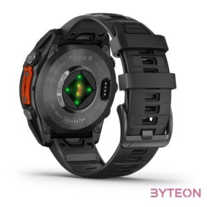 fenix 8, Slate grey w,Black Silicone Band, 47 mm