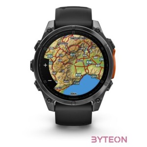 fenix 8, Slate grey w,Black Silicone Band, 47 mm