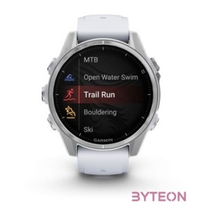 fenix 8, Silver w,White Silicone Band, 43 mm