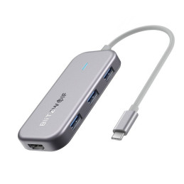 Adapter 7 az 1-ben Blitzwolf BW-TH5 USB-C hub 3xUSB 3.0-hoz, HDMI, USB-C PD, SD, microSD