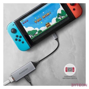 Axagon ADE-TXPD Kompakt alumínium USB-C 3.2 Gen1 Gigabit Ethernet 10,100,1000Mbit adapter