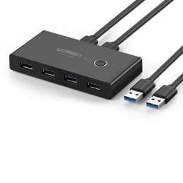 UGREEN KVM USB kapcsoló 2x4 USB 2.0 (fekete)