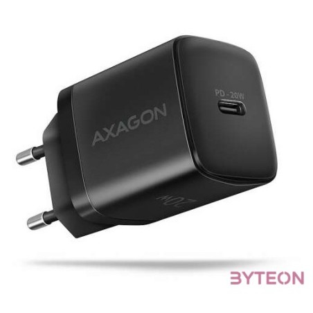 Axagon ACU-PD20 20W PD 3.0 QC Type-C fekete hálózati töltő