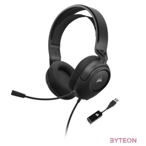 Corsair HS35 SURROUND v2 vezetékes fekete gamer headset
