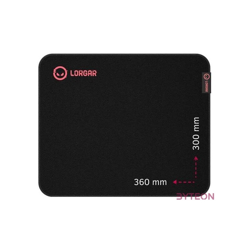 Lorgar Main 323 360x300x3mm fekete,piros egérpad