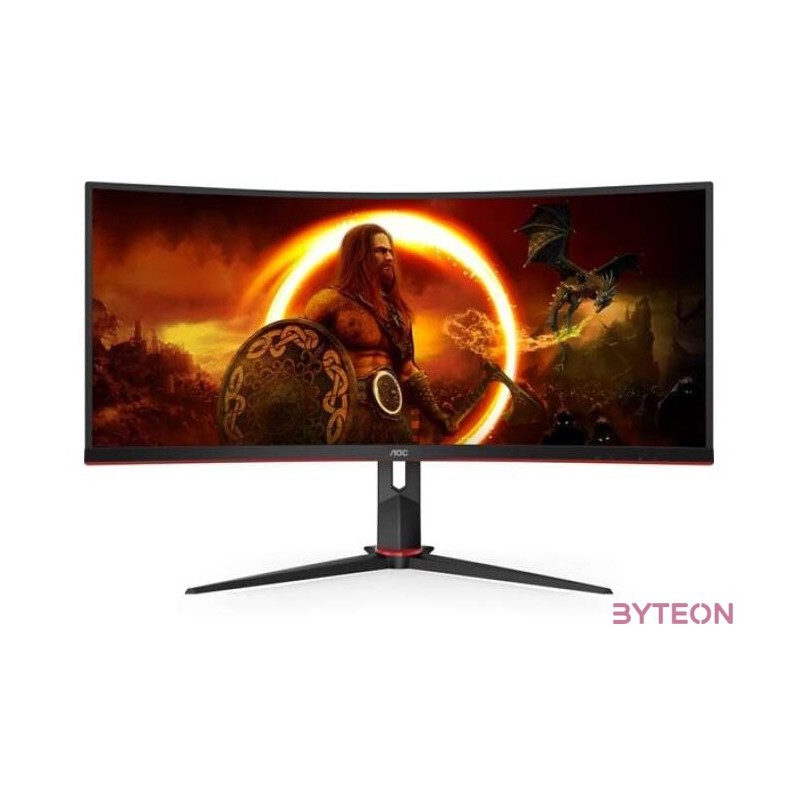AOC 34 CU34G2XP,BK AdaptiveSync WQHD VA 180Hz DP,HDMI,USB ívelt monitor
