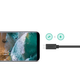 Hosszabbító USB-C 3.1 UGREEN kábel, 4K, 60 W, 0,5 m (fekete)