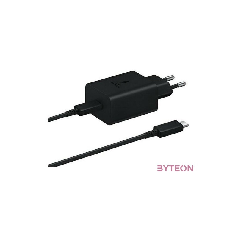 Samsung EP-T4511XBE Super Fast 45W Type-C fekete hálózati töltő  Type-C adat- és töltőkábel