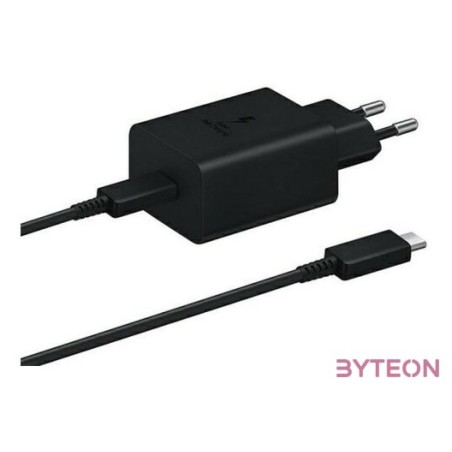 Samsung EP-T4511XBE Super Fast 45W Type-C fekete hálózati töltő  Type-C adat- és töltőkábel