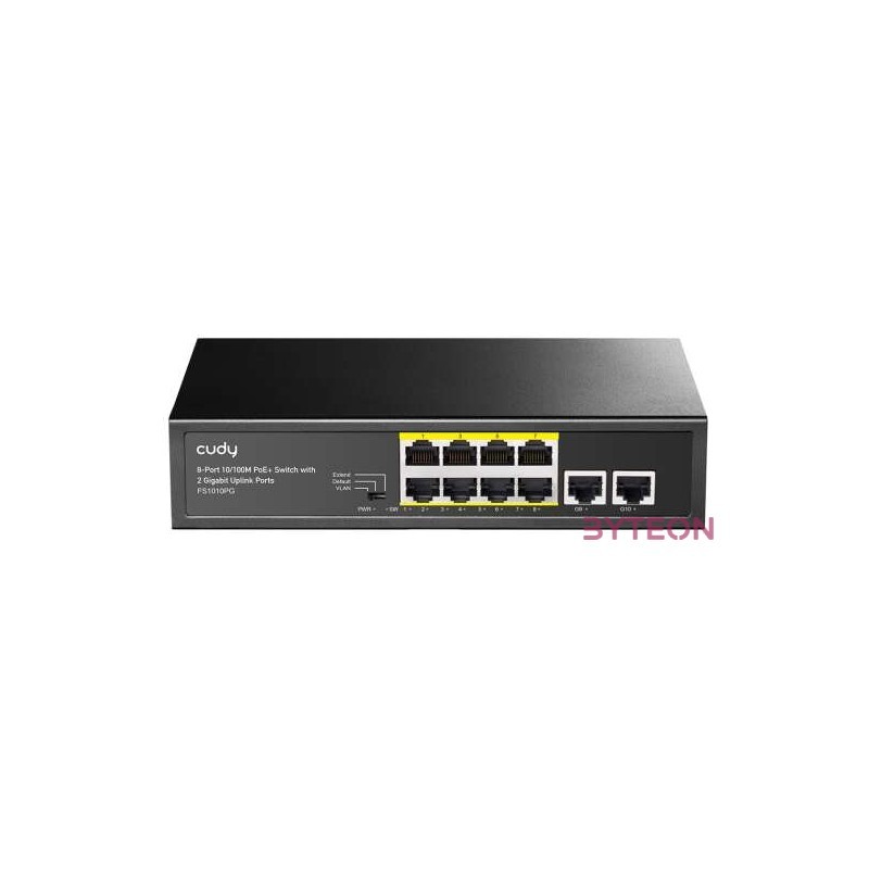 CUDY FS1010PG 8x 10,100(PoE,PoE)2x gigabit uplink, 120W PoE switch