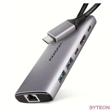 Axagon HMC-6G2L 10Gbps 6in1 szürke Type-C hub