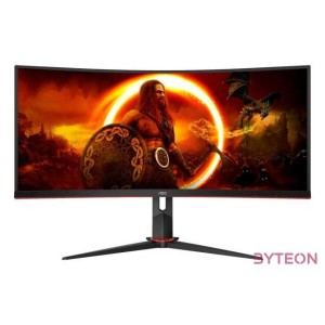 AOC 34 CU34G2XP,BK AdaptiveSync WQHD VA 180Hz DP,HDMI,USB ívelt monitor