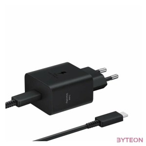 Samsung EP-T4511XBE Super Fast 45W Type-C fekete hálózati töltő  Type-C adat- és töltőkábel