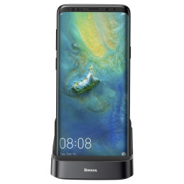 Baseus Mate Dokkoló állomás, Huawei és Samsung okostelefonokhoz,  HUB USB-C, 15 W (fekete)