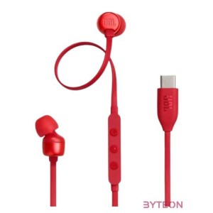 JBL T 310 C RED vezetékes USB C mikrofonos piros fülhallgató