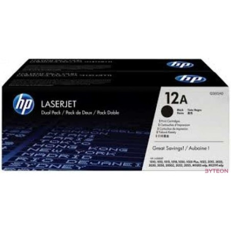 HP 12A (Q2612AD) - Fekete, 2db-os