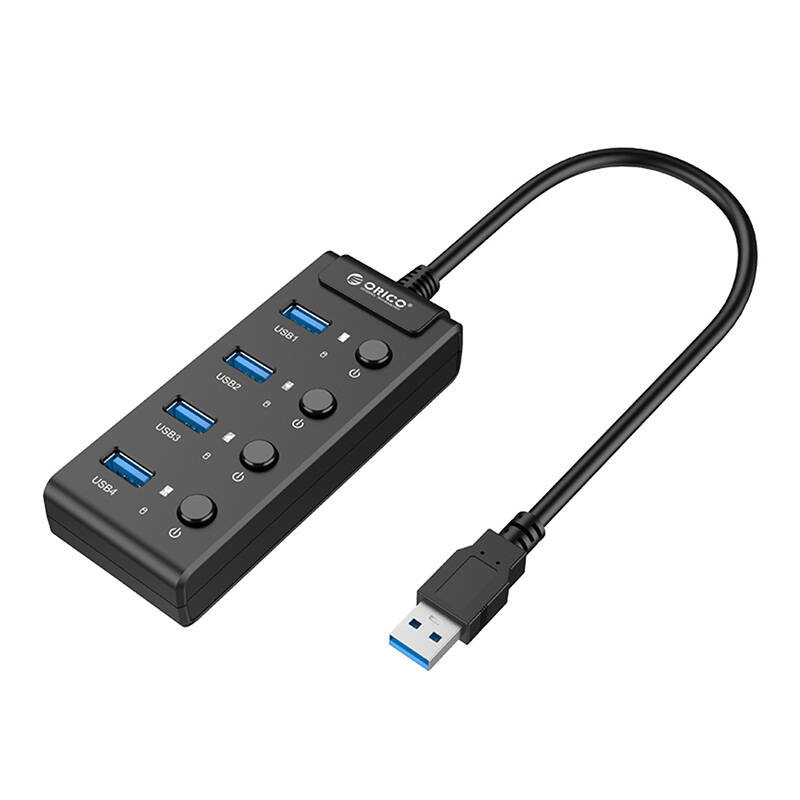 Orico hub USB 3.0, 5x USB (fekete)