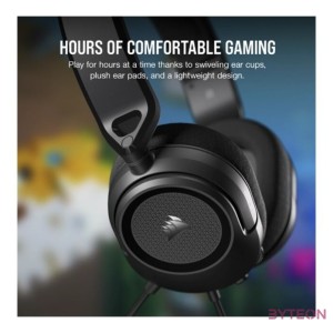 Corsair HS35 SURROUND v2 vezetékes fekete gamer headset