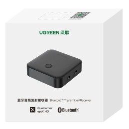 Adapter Bluetooth vevő 5.0 UGREEN 3,5 mm AUX aptX (fekete)