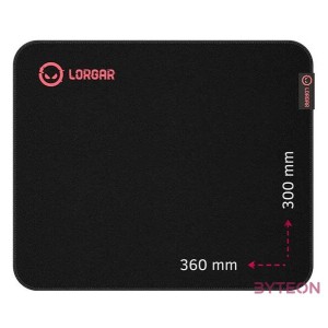 Lorgar Main 323 360x300x3mm fekete,piros egérpad