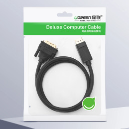 UGREEN DP103 DisplayPort - DVI kábel, FullHD, egyirányú, 2m (fekete)