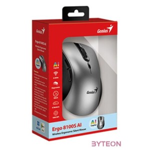 Genius Ergo 8100S AI vezeték nélküli szürke egér