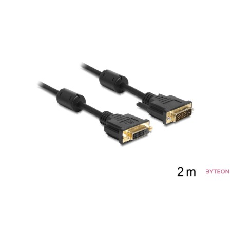 Delock DVI 24+1 apa  DVI 24+1 anya 2m - Fekete