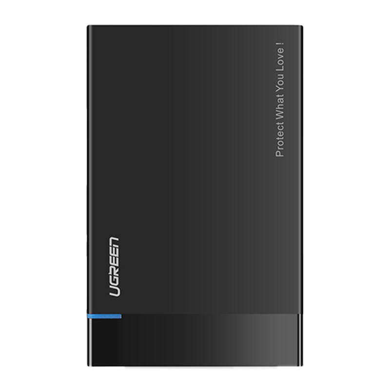 UGREEN US221 2.5 HDD / SSD külső ház, SATA, USB 3.0 + USB-C - USB-C 3.1 (fekete)