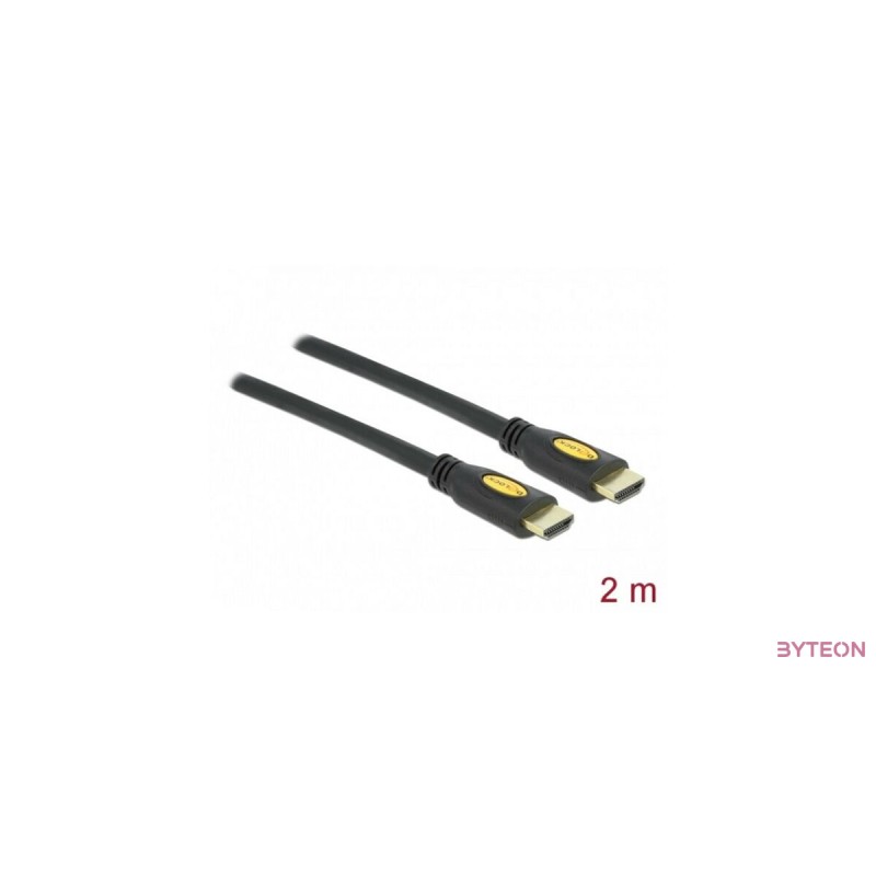 Delock HDMI A Male -  HDMI Male High Speed Ethernet 2m