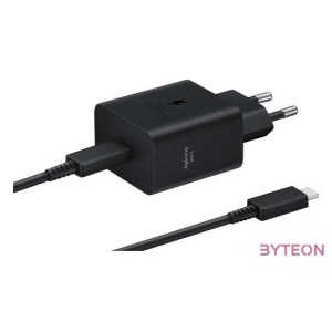 Samsung EP-T4511XBE Super Fast 45W Type-C fekete hálózati töltő  Type-C adat- és töltőkábel