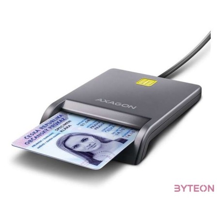 Axagon CRE-SM3T Kompakt asztali USB-A okos kapcsolat Smart , ID kártya olvasó