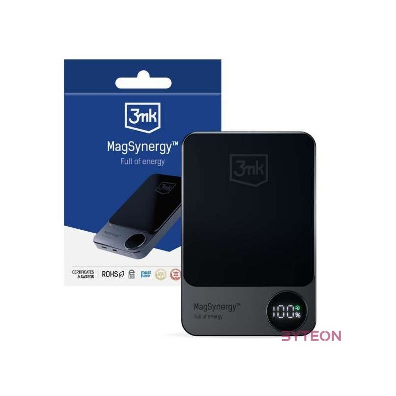 3mk MagSynergy 10000mAh hordozható akkumulátor MS22