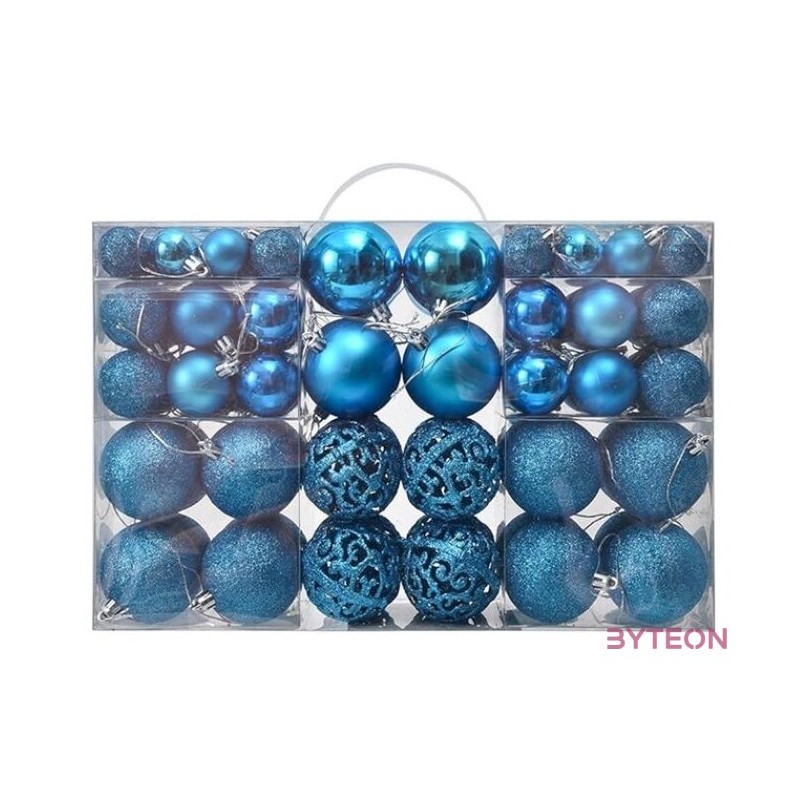 Iris Karácsonyfa gömb szett 100 db-os türkiz