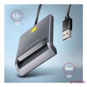 Axagon CRE-SM3T Kompakt asztali USB-A okos kapcsolat Smart , ID kártya olvasó