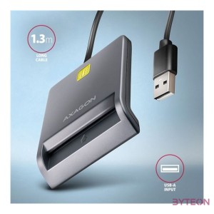 Axagon CRE-SM3T Kompakt asztali USB-A okos kapcsolat Smart , ID kártya olvasó