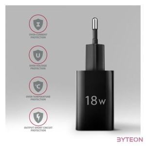 Axagon ACU-QC18 18W QC USB fekete hálózati töltő