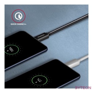 Axagon BUCM32-CM15AB 1,5m Type-C fekete adat- és töltőkábel