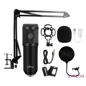 Media-Tech streamer mikrofon fekete MT397K