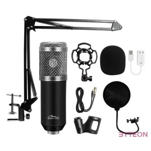 Media-Tech streamer mikrofon ezüst MT397S