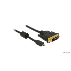 Delock HDMI Micro-D apa  DVI 24+1 apa 2m - Fekete