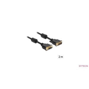 Delock DVI 24+1 apa  DVI 24+1 anya 2m - Fekete