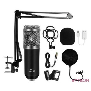 Media-Tech streamer mikrofon ezüst MT397S