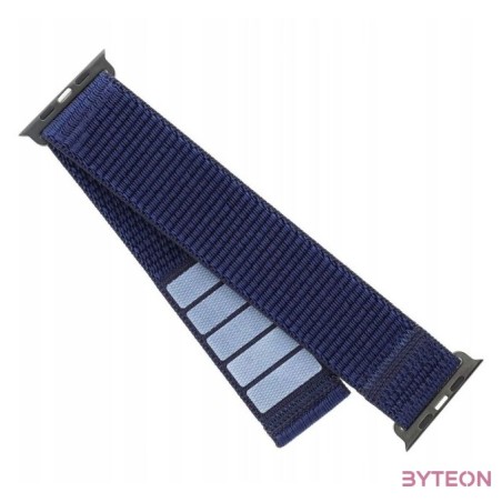 FIXED nylon sportos óraszíj Apple Watch Ultra 49mm-es okosórához, sötétkék FIXNST2-1029-DBL