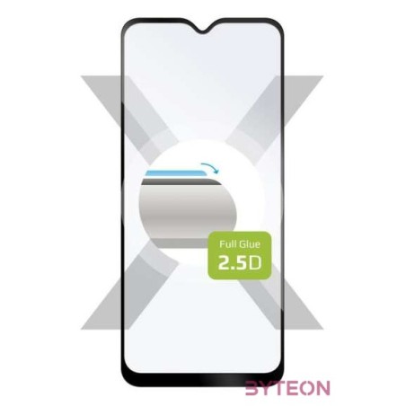 FIXED Teljesen fedő védőfólia Samsung Galaxy A04s-hez, Fix, Biztonságos üveg, Fekete