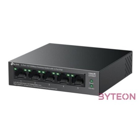 TP-Link LS105LP 5-Port 10,100Mbps Desktop Switch with 4-Port PoE