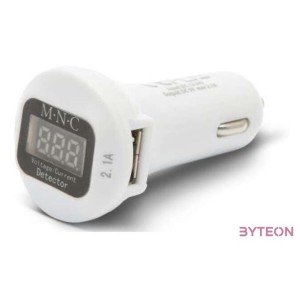 M.N.C Car Charger  Voltage meter White