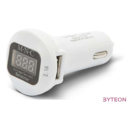 M.N.C Car Charger  Voltage meter White